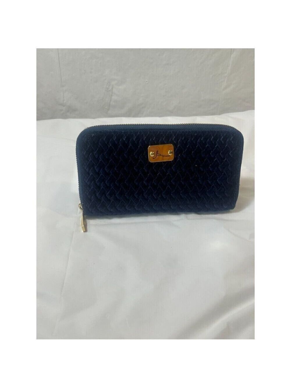 Bevini Wallet Blue VELVET Leather Made In ITALY